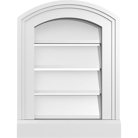Ekena Millwork Arch Top Surface Mount PVC Gable Vent w/ 2"W x 2"P Brickmould Sill Frame, 12"W x 14"H GVPAR12X1403SN